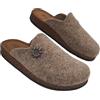 Primo Calzature Originali Zoccoli Alpini, Ciabatte Uomo e Donna Invernali, Calde Sabot Tirolesi in Lana Cotta, 100% Made in Italy (Taupe, Sistema Taglie Calzature EU, Adulto, Uomo, Numero, Media, 42)