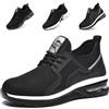 Bawalon Scarpe Antinfortunistiche Uomo Donna con Punta in Acciaio Scarpe da Lavoro Leggere e Comode Scarpe Sicurezza Traspiranti Nero