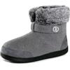 GURGER Pantofole Donna Uomo Invernali Chiuse Calde Stivaletto da Casa Peluche Ciabatte Alte Grigio 40 41