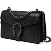 Travistar Borsa Tracolla Donna Piccola - Borsa Donna Tracolla Piccola in Pelle Borse Nera Borsa a Spalla Modello Serpente Borsetta Firmate Pochette Donna Catena Borsa da Sera Borsa a Mano Donna