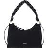 Coccinelle Pelle borsa a tracolla Boheme Grana Double Shoulder Bag Noir/Cuir nero