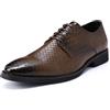 Allthemen Scarpe con Lacci Uomo Formale Elegante Oxford in Pelle Basse Stringate Derby Matrimonio Vintage Leggeri Marrone 41