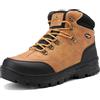 AX BOXING Scarpe Uomo Invernali Stivali Caldo Scarponcini Trekking Antiscivolo Scarpe de Neve Comode Stivaletti Outdoor 41-46 EU(Marrone_B,45 EU)