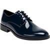 SIRRI Scarpe Derby formali da bambino in vernice con lacci per matrimoni e balli scolastici, blu navy, 39 2/3 EU