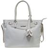 Laura Biagiotti Borsa a Mano e Spalla Donna, Linea Godwin, Pelle Sintetica, Manici Intrecciati, Dettagli Oro, Dimensioni 34,5x27x14 cm ART. LB26S-254-1 (BIANCO)