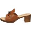 Valleverde Sandali Donna 55453 in Pelle BRANDY Scarpe Casual Comode, Leggere e Flessibili, Ideali per Primavera Estate. EU 39