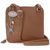 Catwalk Collection Handbags - Borsa a Tracolla Piccola in Vera Pelle - Borsetta Donna - Borsa a Mano con Tracolla Regolabile - Lena