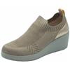 Melluso K53013 Beige Gold Tronchetti Confort Donna Tessuto Elasticizzato con Zeppa Alta (Taglia 39)