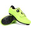 Treer Scarpe Ciclismo Strada con Blocco Pedale, Unisex MTB per Uomo & Donna, Traspiranti da Equitazione Road SPD, Bici 37 EU Verde Fluorescente
