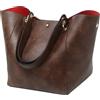 SQLP Borsa tote da donna in pelle, impermeabile, grande, capiente, adatta come borsa da viaggio