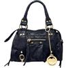 Chicca Borse Borsa a Mano con Tracolla Pochette da Donna in Pelle Opaca con Borchie (Nero)