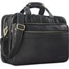 STILORD Leopold Grande borsa in pelle da Insegnante Professore Portadocumenti a tracolla per Ufficio Lavoro A4 raccoglitori in cuoio Uomo Donna Colore:nero