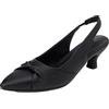 XIEPP Decolleté da donna con tacco a cono e slip on, Nero , 46 EU