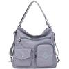 Outreo Borsa a Tracolla Impermeabile Borsa da Corso per Scuola Viaggio Messenger Bag, Grigio, L
