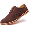SWZEC Scarpe Stringate Derby Uomo Basse Elegante Casual in Pelle Scarpe Oxford Business Lavoro Comoda Antiscivolo Primavera Estate Marrone 42