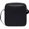 Armani Exchange Zip Top Reporter - Borsa Messenger Uomo, Nero (Nero Black), 22.5x5.5x19 cm (B x H T)