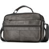 SPAHER Borsello Uomo Tracolla Pelle Grande Borsello per Ipad 11 Pollici Borsa Tracolla Impermeabile Borsetta Marsupio Uomo Multitasche per Quotidiano Lavoro Messenger Crossbody Sling Bag, Grigio