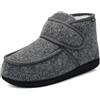 GURGER Pantofole Uomo Invernali Calde Stivaletto Pantofole da Casa Diabetici Scarpe da Casa Chiuse Ciabatte in Peluche con Suola Antiscivolo Grigio 40 41