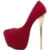 WBITJDK Scarpe con Tacco E Plateau Scarpe col Tacco Donna Tacco A Spillo Décolleté Donna 16cm da Matrimonio Ufficio Feste Sexy Scarpe (Rosso,41)