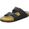 AFS-Schuhe - Comode ciabatte da uomo, 3100, in pelle, da casa e da lavoro, prodotte in Germania, Nero (Pelle nera liscia.), 41 EU