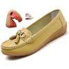 ZPLMIDE Mocassini ortopedici da donna in pelle traspirante, vestibilità larga, mocassini classici con zeppa tacco casual slip-on scarpe da trekking