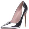 GENSHUO 12CM Scarpe col Tacco Pointed Toe Stiletto - Classiche Donna Tacco Alto Festa Elegante Scarpe de Moda décolleté a Punta Numero,Tacchi a Spillo