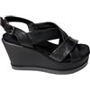IGI&Co Sandalo con zeppa in nappa nero (Nero, Sistema Taglie Calzature EU, Adulto, Donna, Numero, Media, 40)