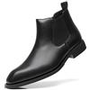 SANNAX scarpe da uomo Chelsea boots Stivaletti vintage alla moda Business high-top casual da uomo Mocassini formali, nero 1, EU 40