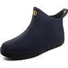 GURGER Stivali di Gomma Uomo Donna Stivaletti Pioggia Stivaletto Bassi Impermeabili Wellington Blu Navy Taglie 44,275