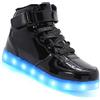 Vorkhuaeri Scarpe da Ginnastica Luminose con Luci per Bambino per Adulti Scarpe da Ragazzi Ragazze Ricarica USB LED Illuminati Scarpe Lampeggianti Alte Xmas (B-Black,39)