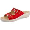 Fly Flot Ciabatta Donna in Morbida Microfibra con Doppia Fibbia Regolabile, Sottopiede Imbottito in Pelle