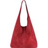 Modarno Borsa a tracolla da donna in pelle scamosciata pochette, borsa a tracolla, shopper, da donna, in vera pelle