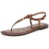 Sam Edelman Sandalo piatto Gigi Donna, Legno di faggio Zebra Multi, 37.5 EU