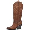IF Fashion Stivali Texani Donna Stile Western Cowboy Alti al ginocchio Stivaletti Camperos J27 camel N.37
