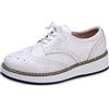 ANUFER Donna Allacciare Brogues Scarpe da Allenamento Casuale Piattaforma Creepers