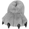 OEUVREBY 2 pantofole morbide da donna a forma di zampa di orso, pantofole in peluche per camera da letto, colore bianco, 20 x 33 x 10 cm, Grigio 20x33x10 Cm, Medium