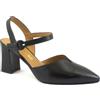 Melluso V412D Nero Scarpe Donna Decolletè Sandalo Punta Cinturino Tacco Pelle 40