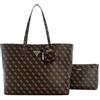 GUESS Power Play II Large Tech Tote Brown Logo