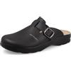 Fly Flot Ciabatta Donna con Tomaia e Sottopiede in Pelle Liscia, Cinturino Regolabile, Sottopiede Antishock