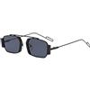 HPIRME occhiali da sole quadrati donna uomo montatura in metallo sfumature retro occhiali uv400