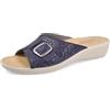 Fly Flot Ciabatta Donna in Morbida Microfibra con Fibbia Regolabile, Fodera Traspirante, Sottopiede in Pelle, Sandali