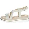 Valleverde Sandalo Donna 55531 in Pelle Argento Una Calzatura Adatta per Tutte Le Occasioni. Primavera-Estate 2022 EU 37