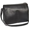 Divergent Retail Fabulo - Borsa a tracolla da donna, in pelle, con patta, Nero , Medium
