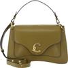 Coccinelle Pelle borsa a tracolla borsetta C-Me Calf Handbag Seagrass cachi