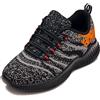 CALTO Scarpe da Ginnastica da Uomo Invisibili, Ultra Leggere, Sportive, Altezza 6,6 cm, Arancione/Nero/Grigio, 7