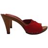 Kiara Shoes Zoccolo in CAMOSCIO Rosso - K639001-CAM Rosso (39 EU, Rosso)