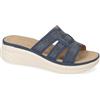Valleverde Sandali Donna 54250 in Pelle Navy Scarpe Casual Comode, Leggere e Flessibili, Ideali per Primavera Estate. EU 37