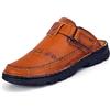 BUGUKI Zoccoli Uomo Pelle Sabot Sandali Punta Chiusa Estivi Pantofole da Uomo Marrone Rosso 46