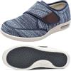 POFH Scarpe Sanitarie Uomo, Artrite Edema Chiusura Regolabile Memory Foam Scarpe Terapeutiche per Diabetici da Uomo Piatte comode Sportive con Chiusura in Gancio e Anello(Color:Light Blue,Size:41 EU)