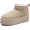 DREAM PAIRS Stivali Neve Donna Piattaforma | Pelle scamosciata, plateau 5 cm, fodera pelliccia 17 mm, memory foam, suola TPR, caldi e stabili.